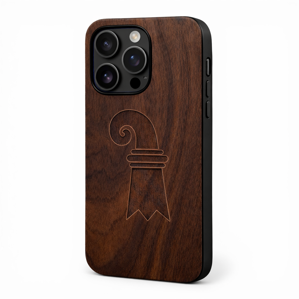 Baslerstab Case aus Nussbaumholz für das iPhone 16 Pro Max mit MagSafe