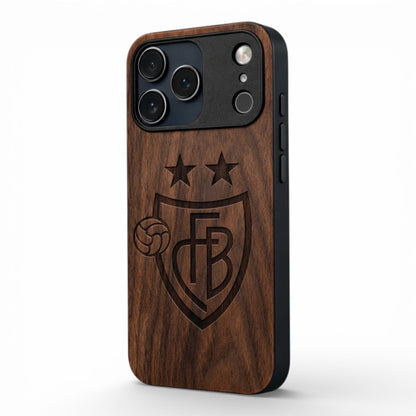FC Basel Eden Case aus Nussbaumholz für das iPhone 17 Pro Max mit MagSafe