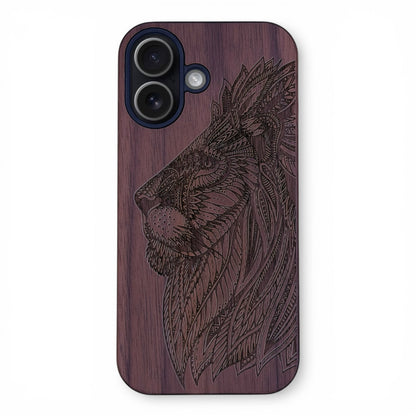 Löwe Eden Case aus Nussbaumholz für das iPhone 16 mit MagSafe