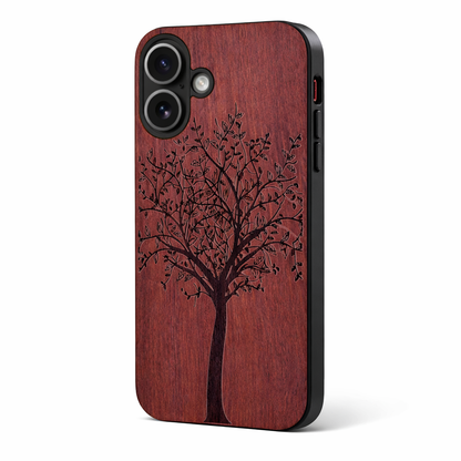 Lebensbaum Eden Case aus Rosenholz für das iPhone 16 mit MagSafe