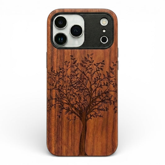 Lebensbaum Eden Case aus Rosenholz für das iPhone 17 Pro mit MagSafe
