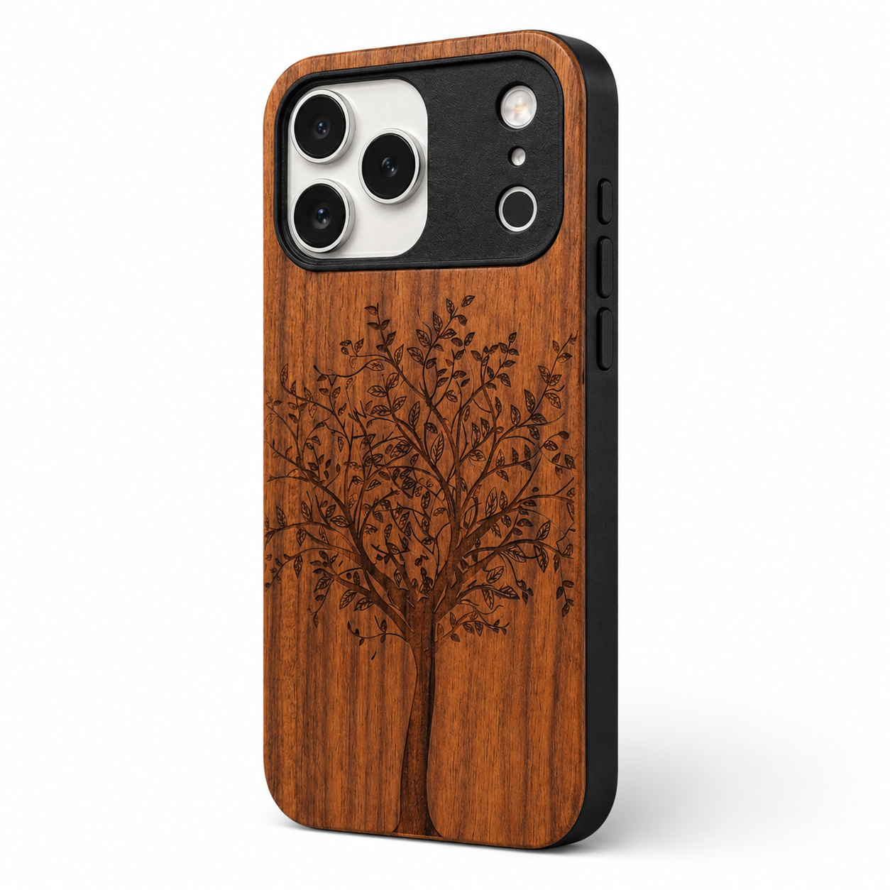 Lebensbaum Eden Case aus Rosenholz für das iPhone 17 Pro Max mit MagSafe