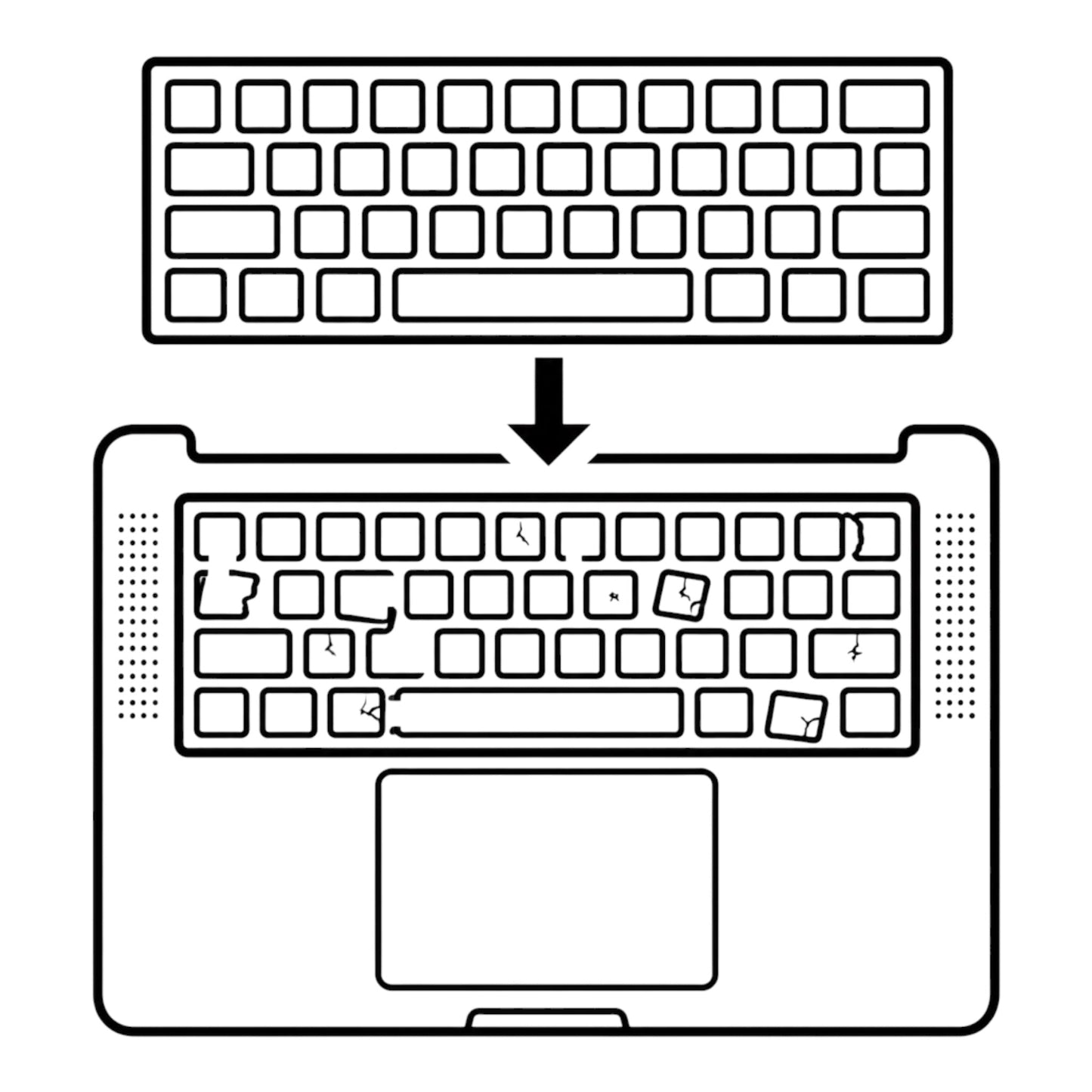 MacBook Pro 13 2022 (A2686) Tastaturwechsel (komplett)