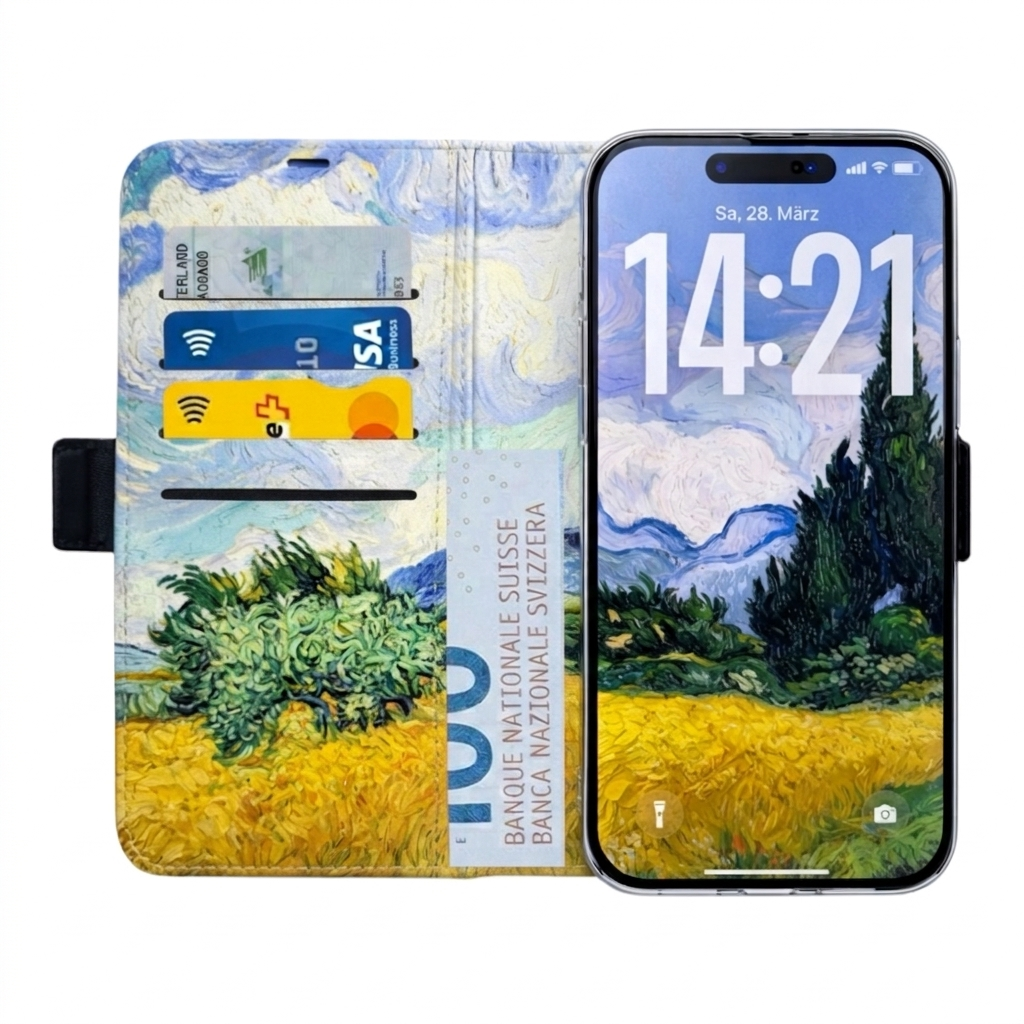 Van Gogh - Weizenfeld mit Zypressen Victor Case für iPhone 16e/17e mit MagSafe