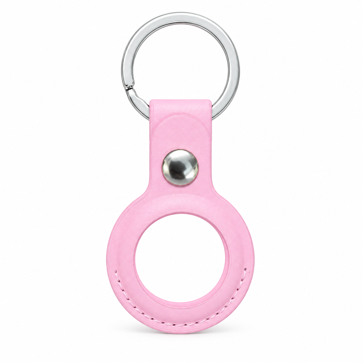 AirTag-Schlüsselanhänger Rosa – Frontansicht, ohne AirTag