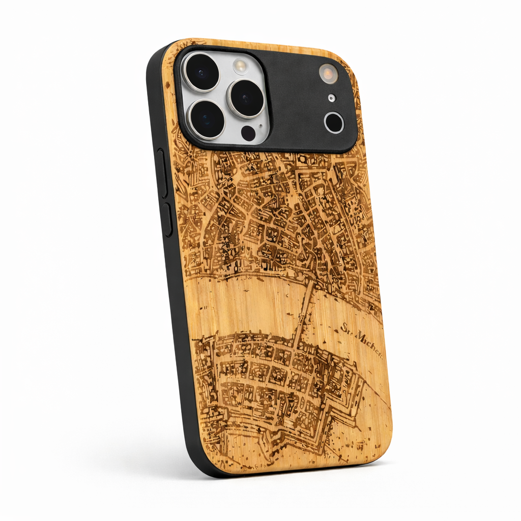 Basel Merian Eden Case aus Bambus für das iPhone 17 Pro mit MagSafe