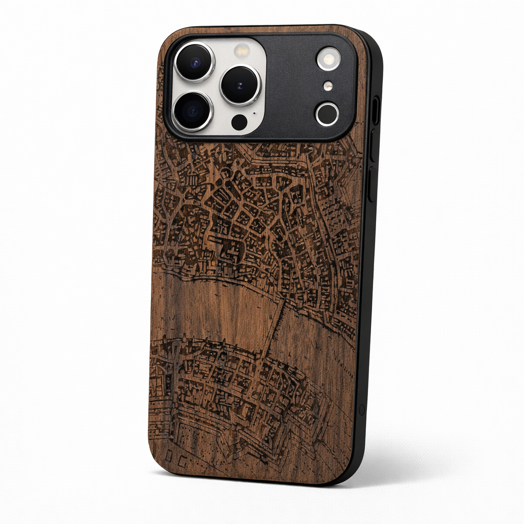 Basel Merian Eden Case aus Nussbaumholz für das iPhone 17 Pro mit MagSafe
