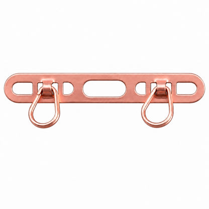 Handyketten-Adapter aus Metall mit Doppelöse in Roségold – Frontansicht