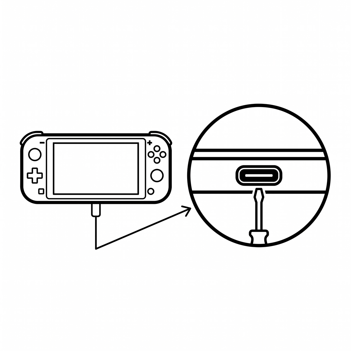 Nintendo Switch Lite Ladebuchse Reparatur Icon
