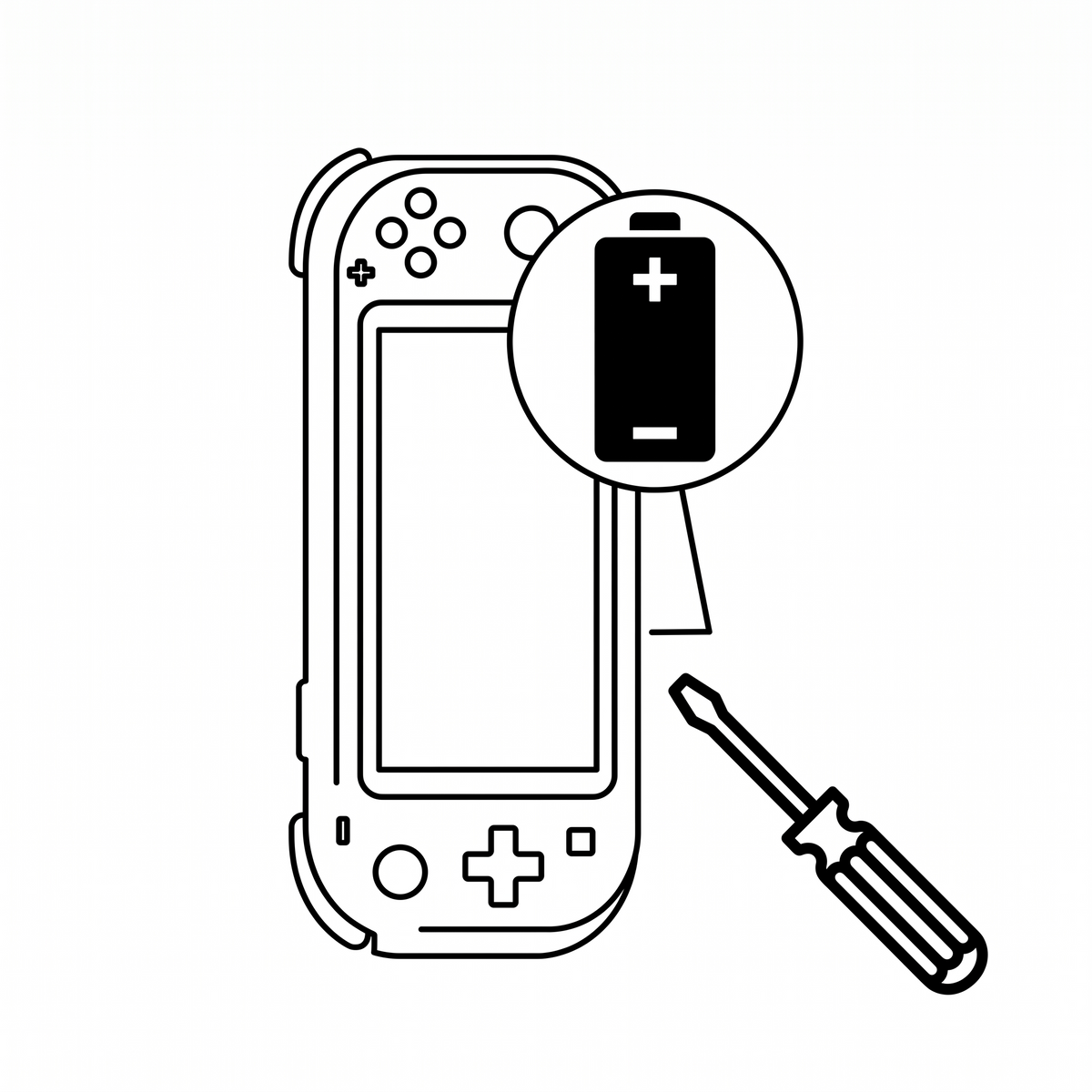 Nintendo Switch Lite Akkuwechsel Icon
