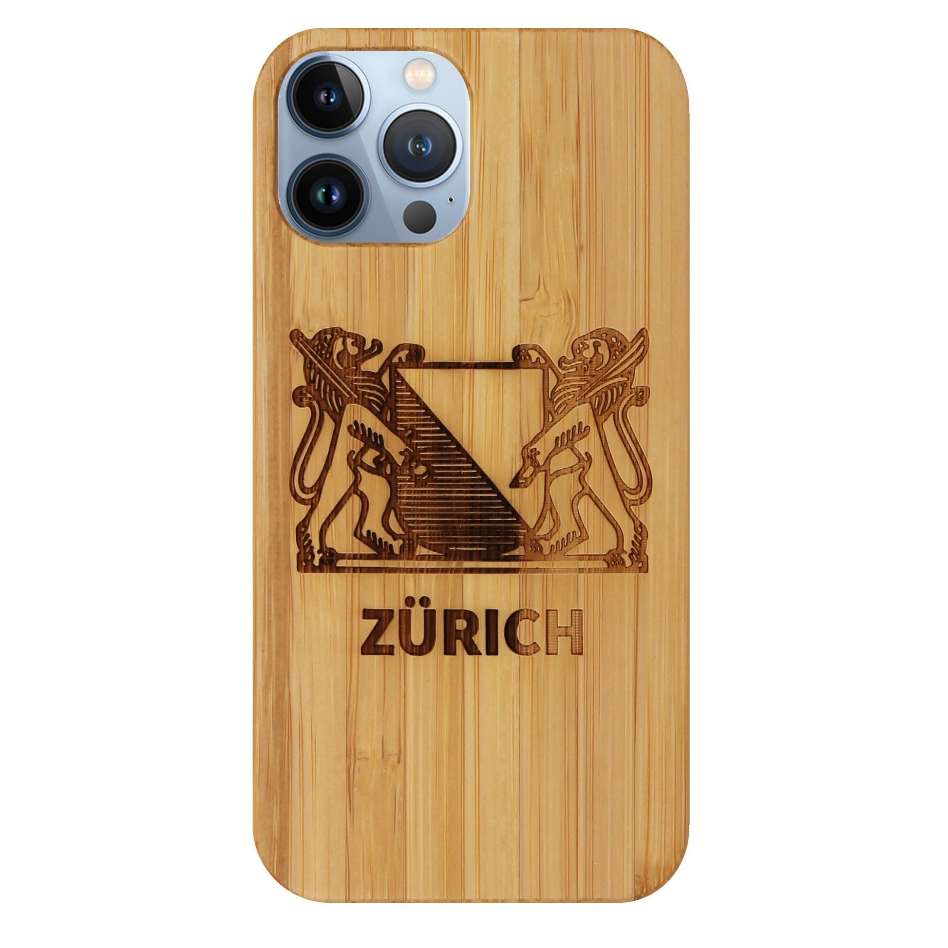 Zürich Wappen Eden Case aus Bambus für iPhone 14 Pro