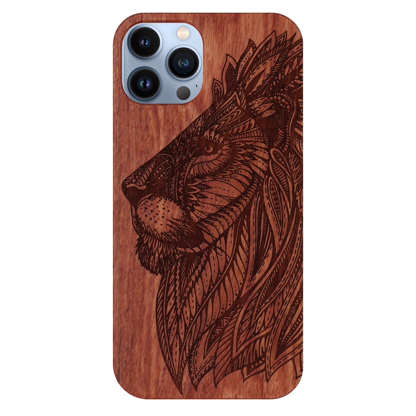 Löwe Eden Case aus Rosenholz für iPhone 14 Pro