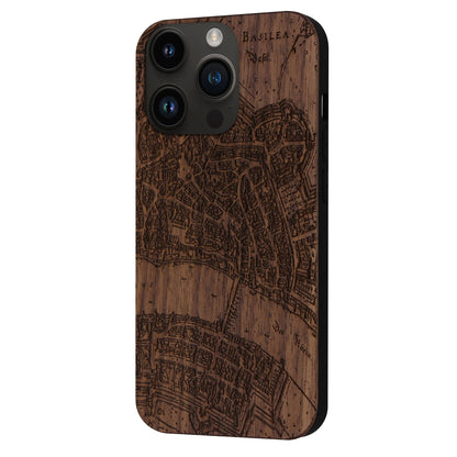 Basel Merian Eden Case aus Nussbaumholz für das iPhone 14 Pro mit MagSafe