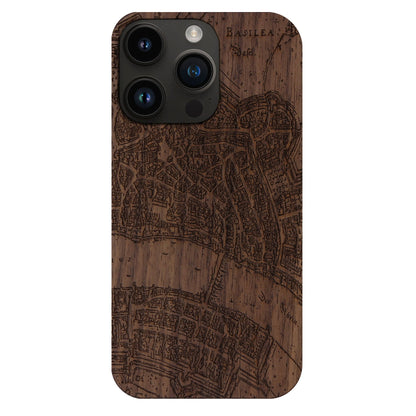 Basel Merian Eden Case aus Nussbaumholz für das iPhone 14 Pro mit MagSafe