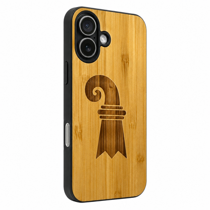 Baslerstab Eden Case aus Bambus für das iPhone 17 mit MagSafe – Camera-Control-Ansicht