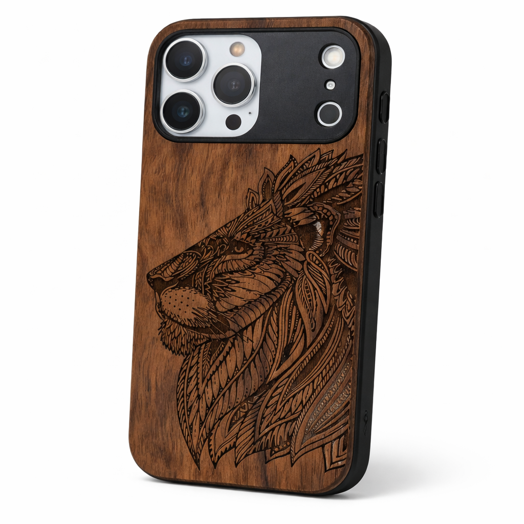 Löwe Eden Case aus Nussholz für iPhone 17 Pro Max mit MagSafe
