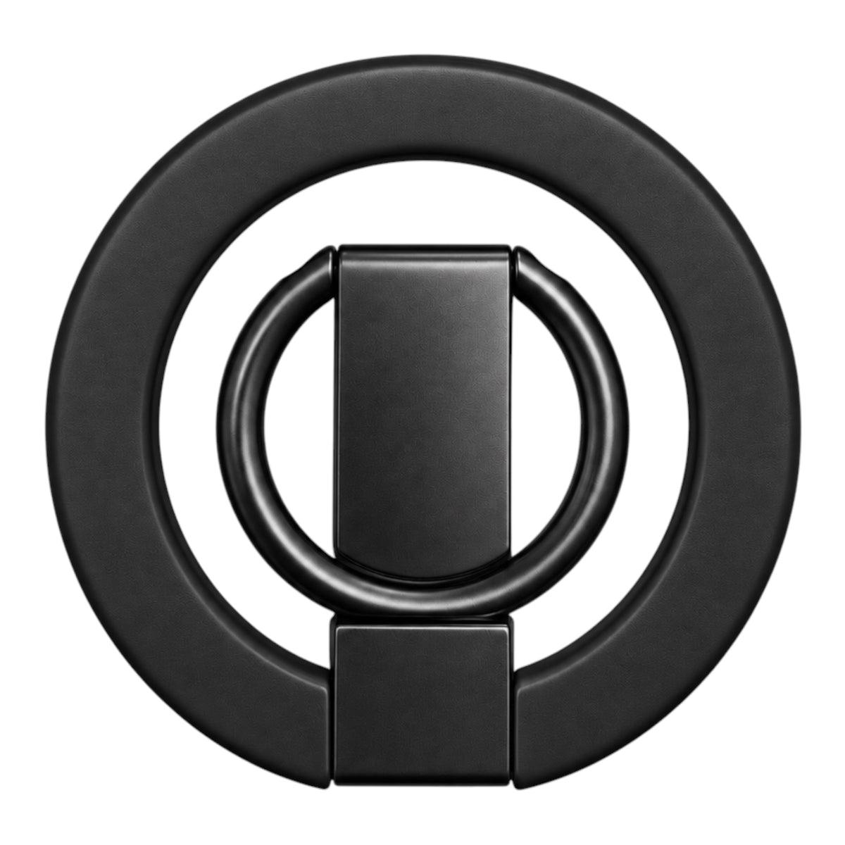 Magnetischer Ring Phone Stand – Schwarz – Ring Schwarz – Vorderansicht