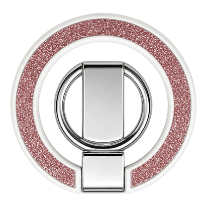 Magnetischer Ring Phone Stand – Weiss – Glitzer Rosa – Vorderansicht