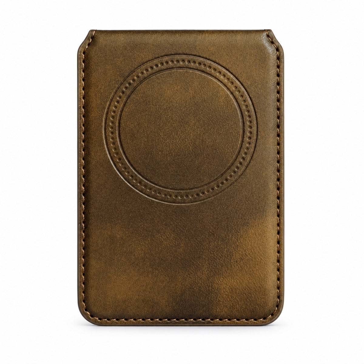 MagSafe Magnetic Zipper Wallet Braun – Rückseite mit Magnetring