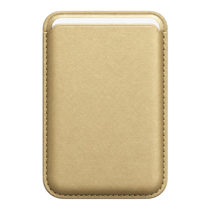 MagSafe Kartenetui aus Kunstleder in Gold – Vorderseite