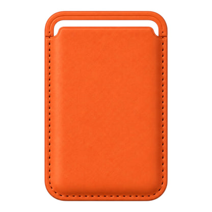 MagSafe Kartenetui aus Kunstleder in Orange – Vorderseite