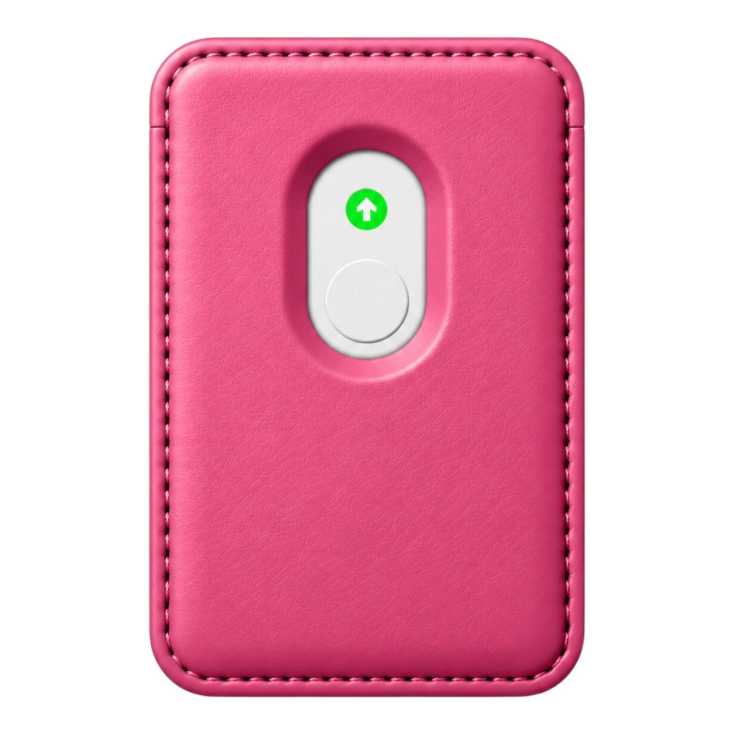 MagSafe Kartenetui aus Kunstleder in Pink – Rückseite