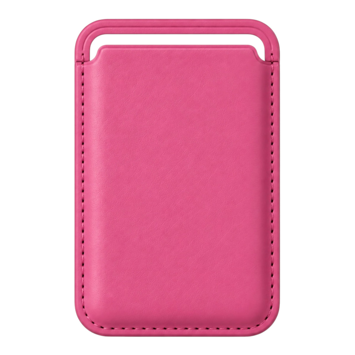 MagSafe Kartenetui aus Kunstleder in Pink – Vorderseite