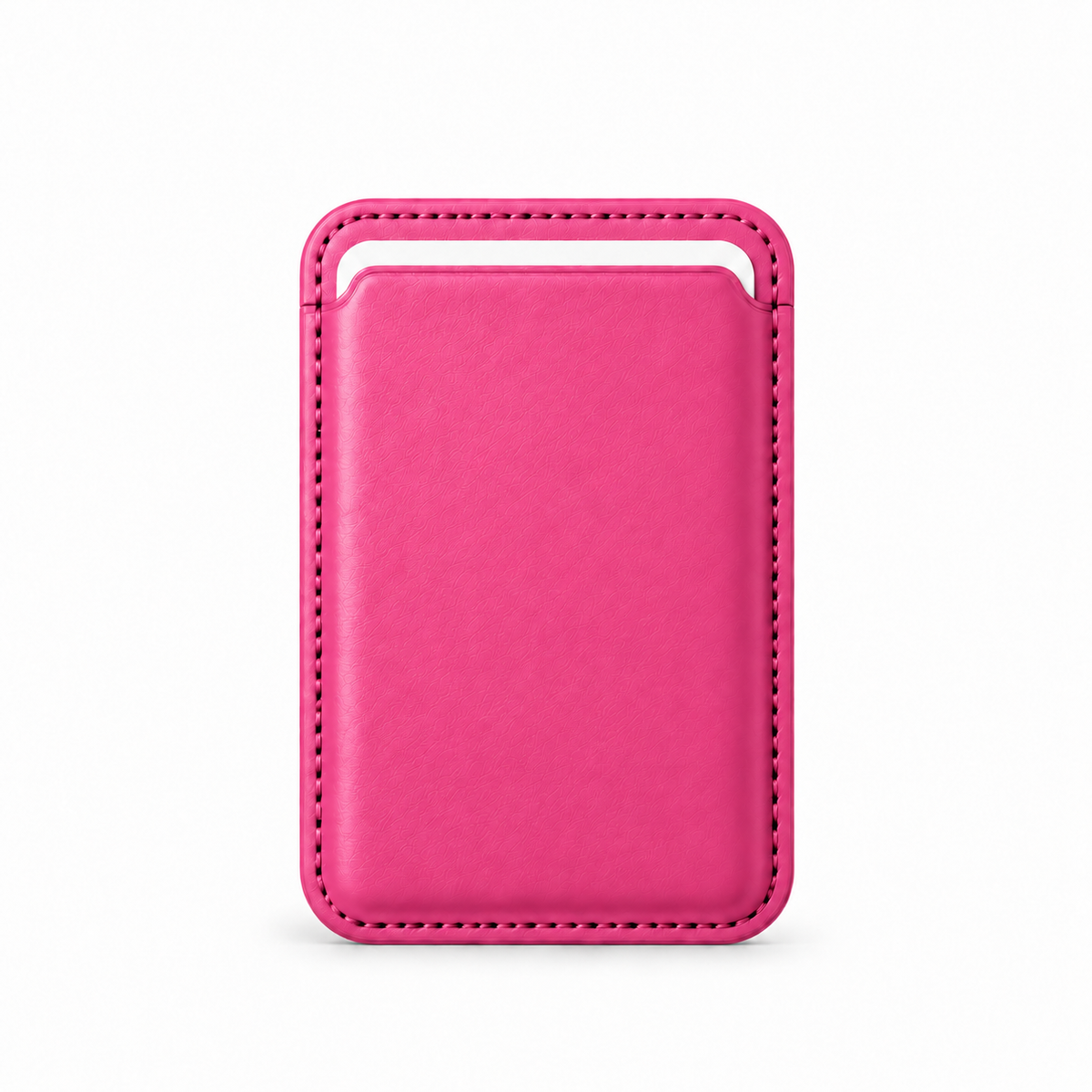 MagSafe Kartenetui aus Kunstleder in Pink – Vorderseite