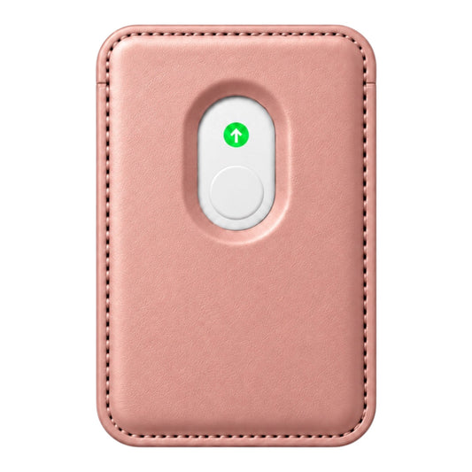 MagSafe Kartenetui aus Kunstleder in Rosa – Rückseite