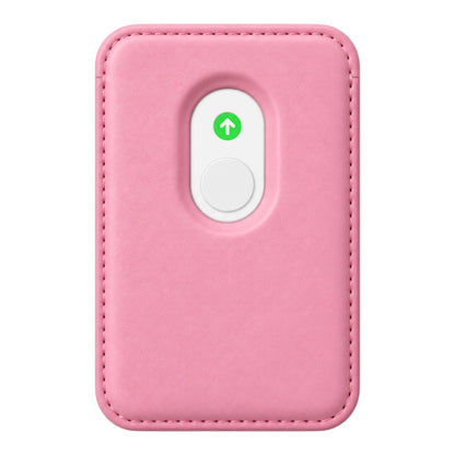 MagSafe Kartenetui aus Kunstleder in Rosa – Rückseite