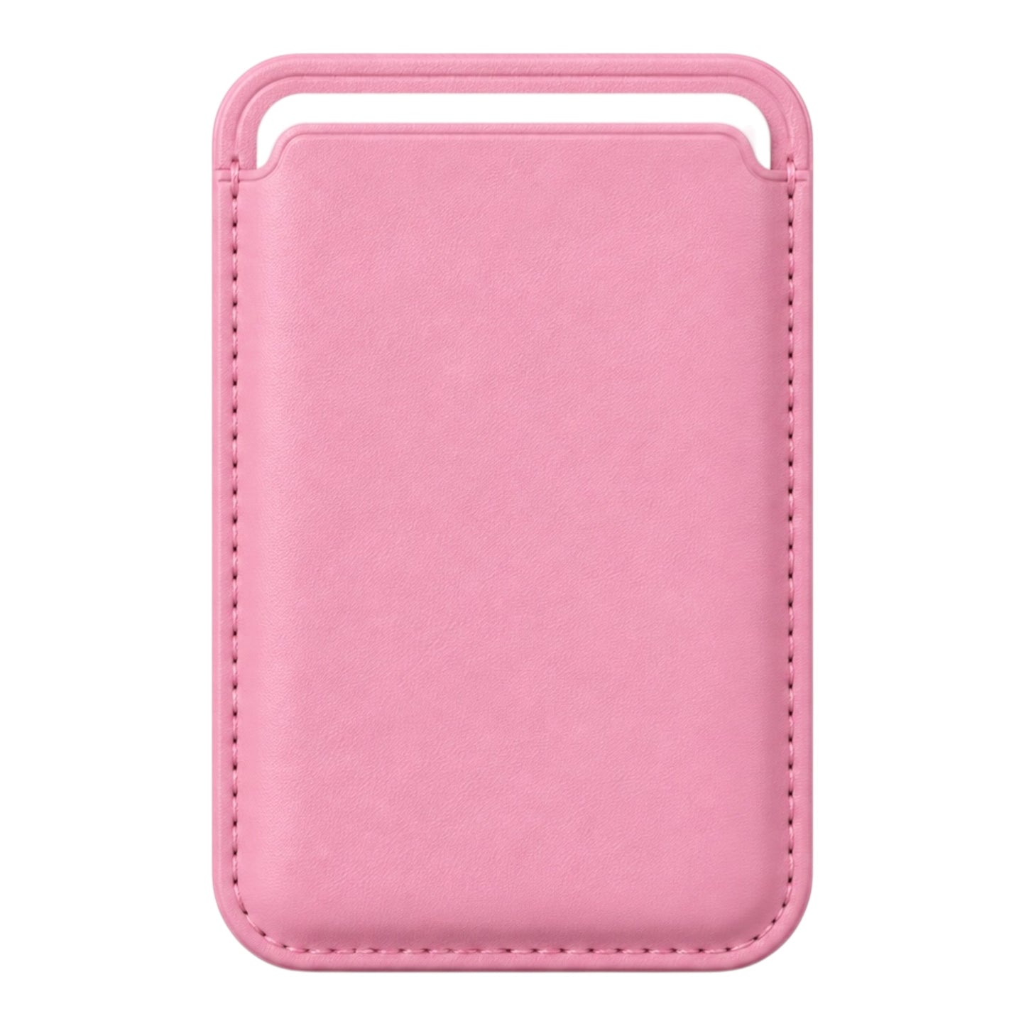 MagSafe Kartenetui aus Kunstleder in Rosa – Vorderseite