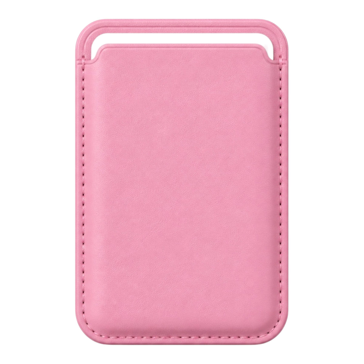 MagSafe Kartenetui aus Kunstleder in Rosa – Vorderseite