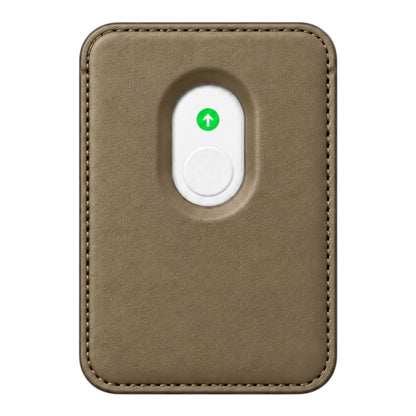 MagSafe Kartenetui aus Kunstleder in Taupe – Rückseite