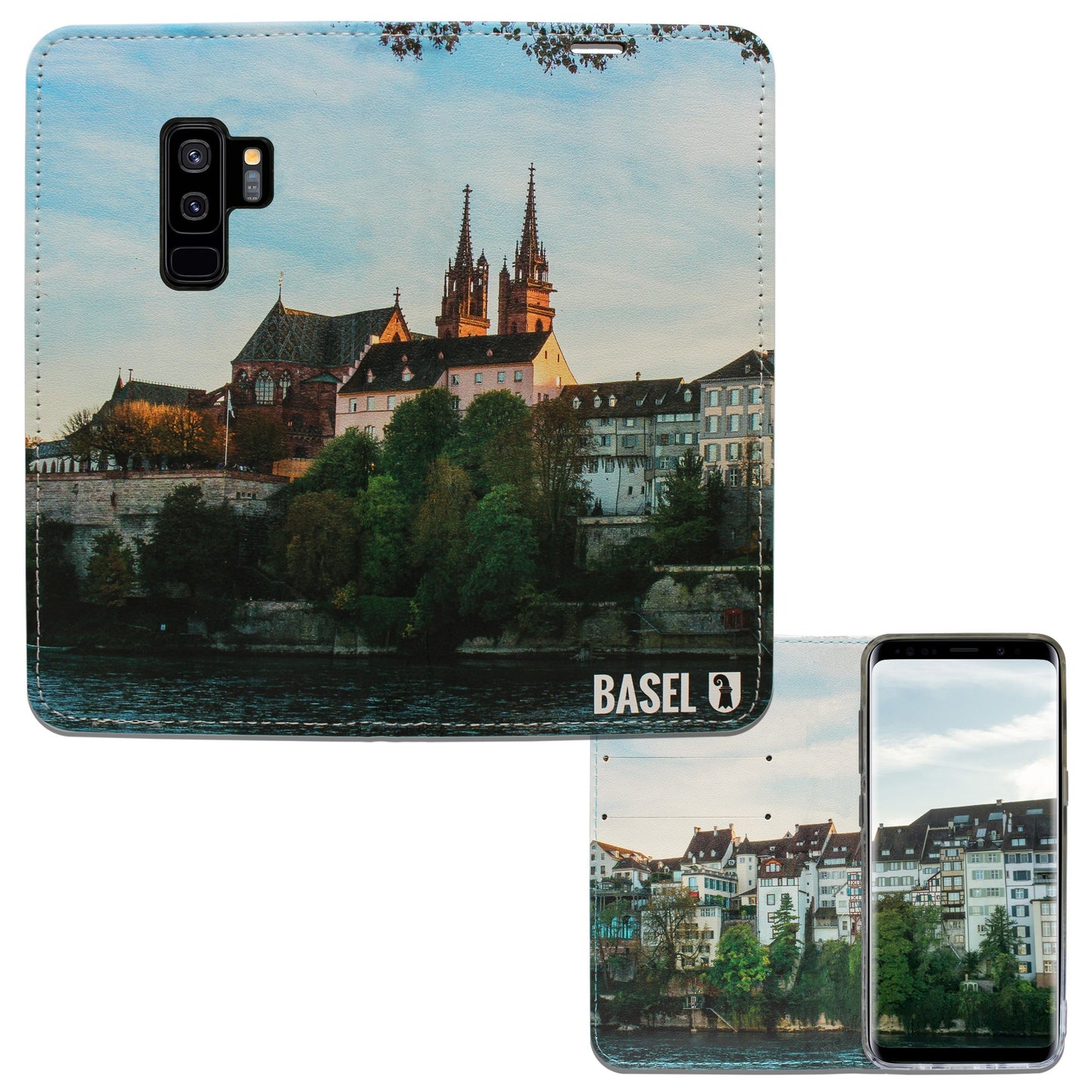 Basel City Rhein Panorama Case für Samsung Galaxy S9 Plus
