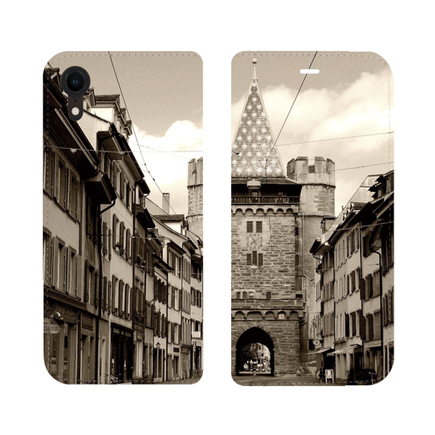 Basel City Spalentor Panorama Case für iPhone XR