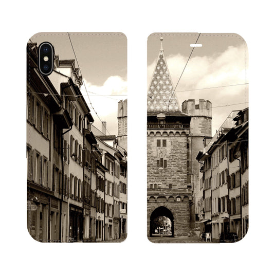 Basel City Spalentor Panorama Case für iPhone XS Max