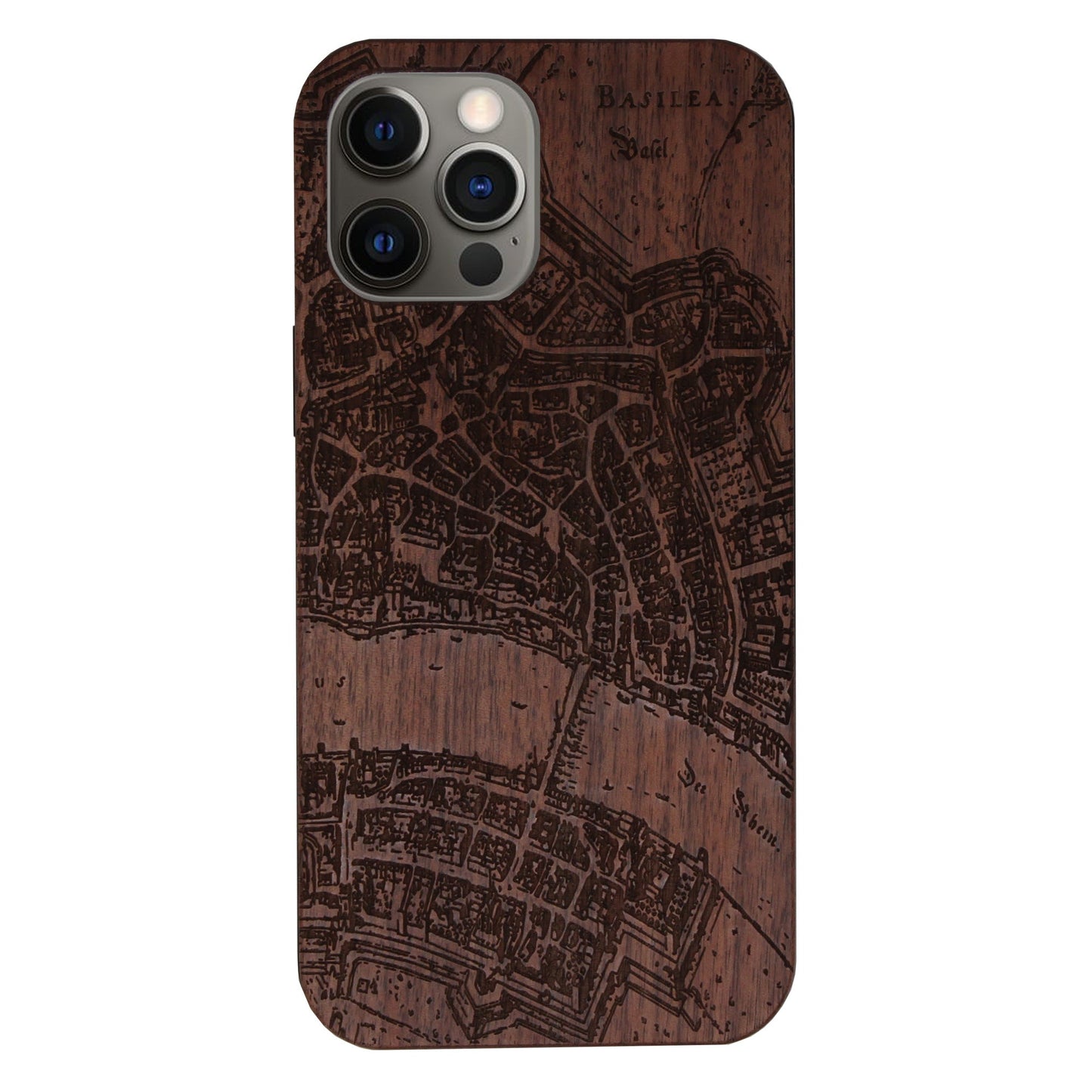 Basel Merian Eden case made of walnut wood for iPhone 12/12 Pro