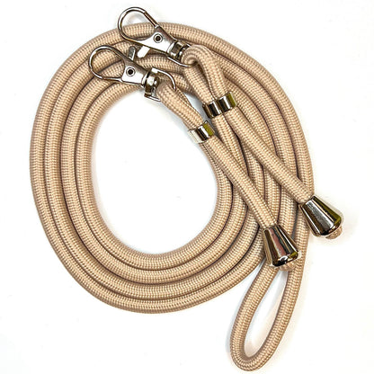 Shoulder strap with silver buckles