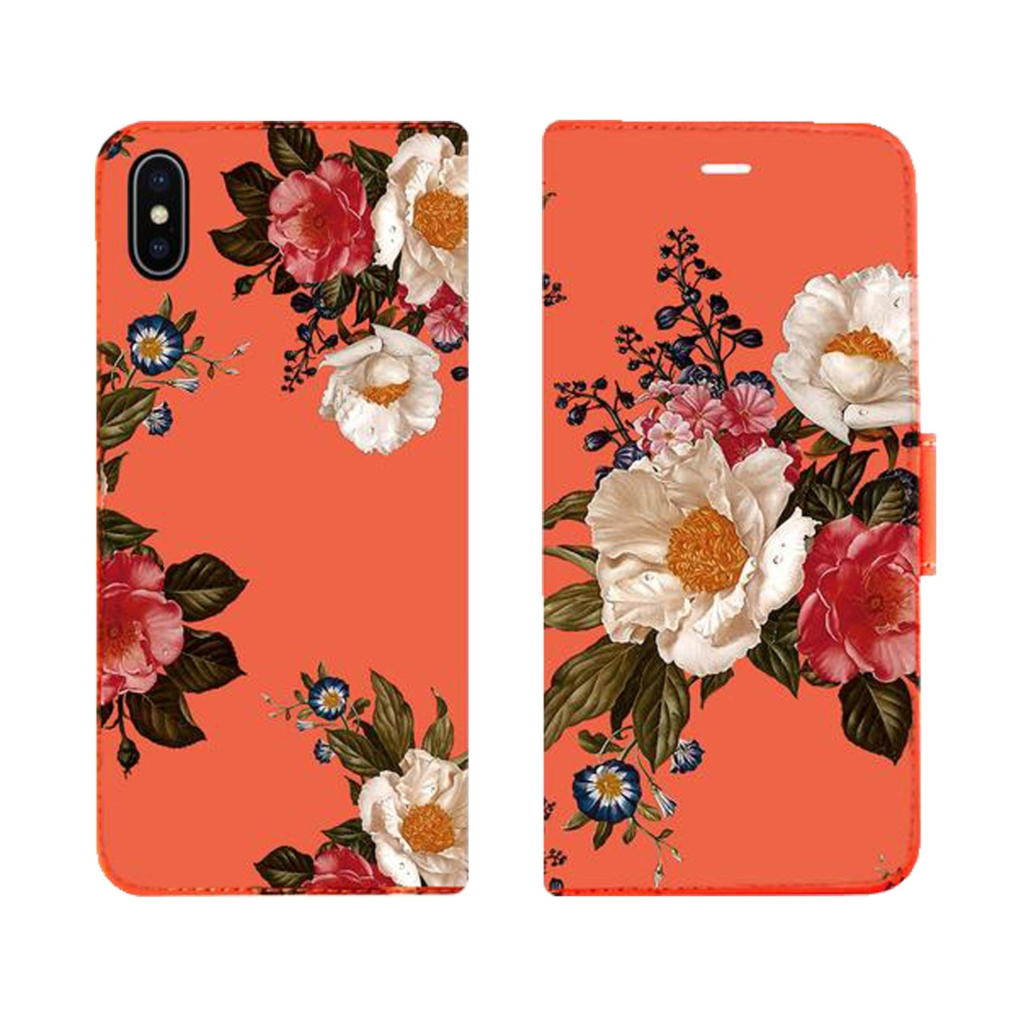 Blumen auf Rot Victor Case für iPhone