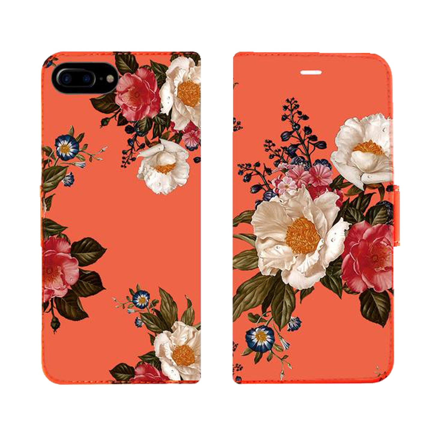 Blumen auf Rot Victor Case für iPhone 6/6S/7/8 Plus