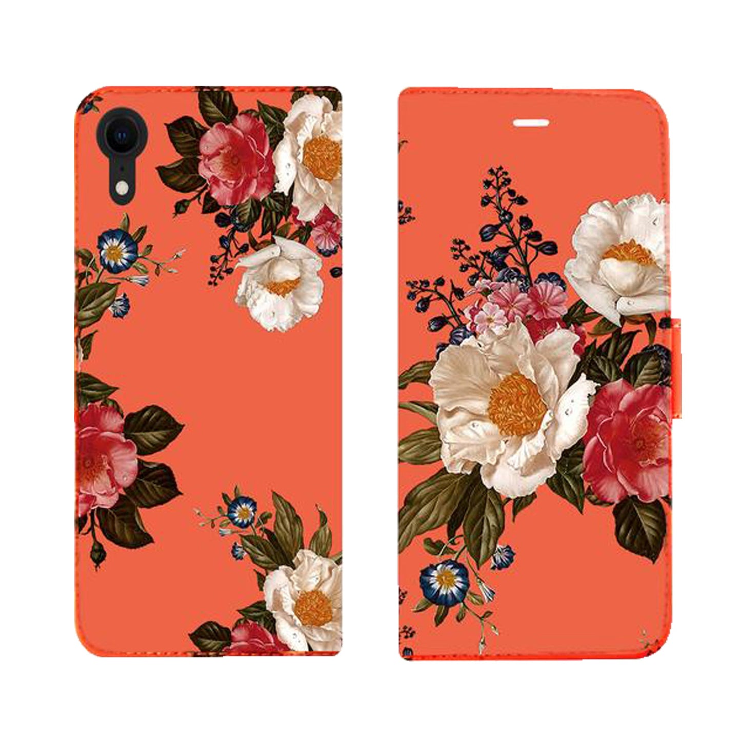 Flowers on Red Victor Case for iPhone XR