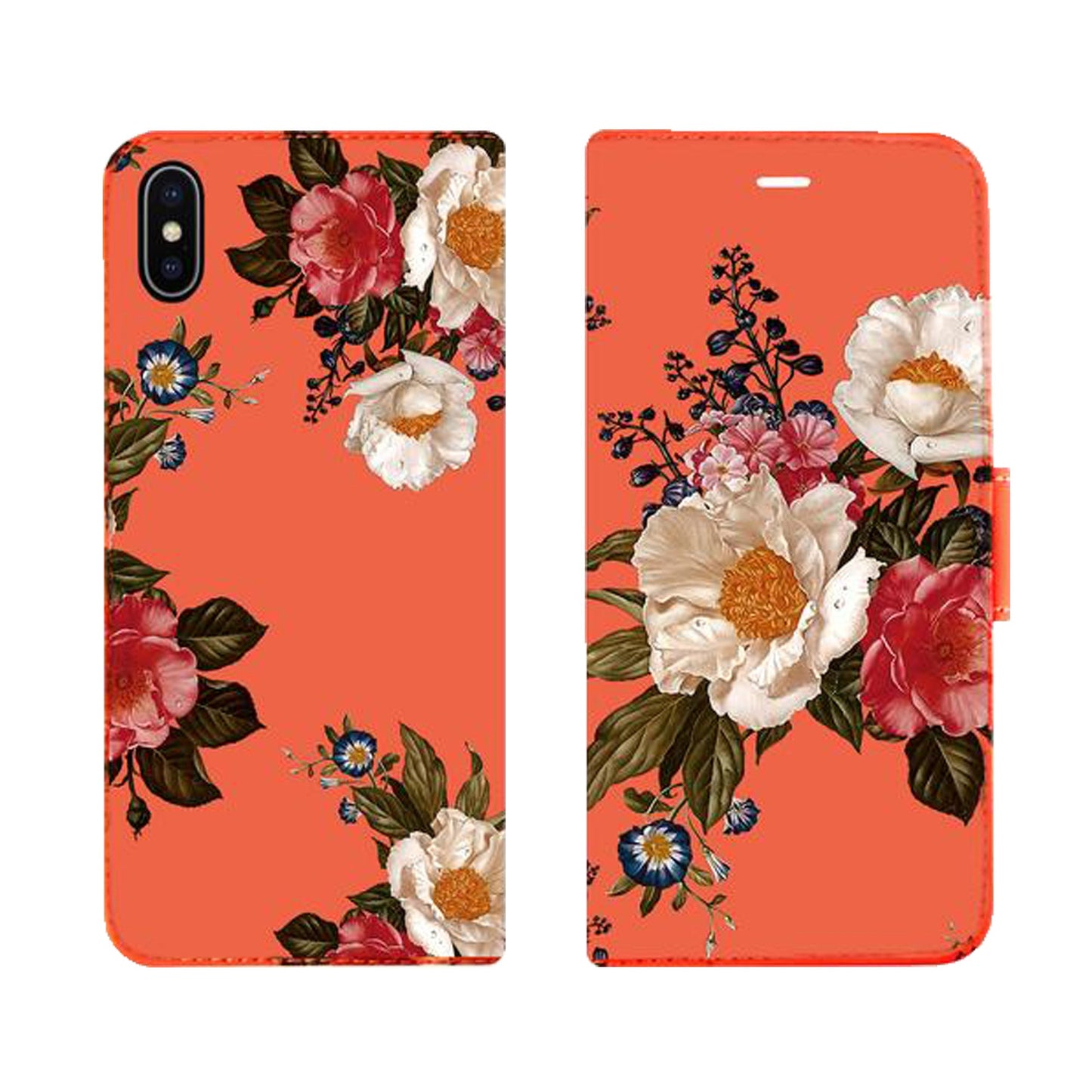 Blumen auf Rot Victor Case für iPhone X/XS