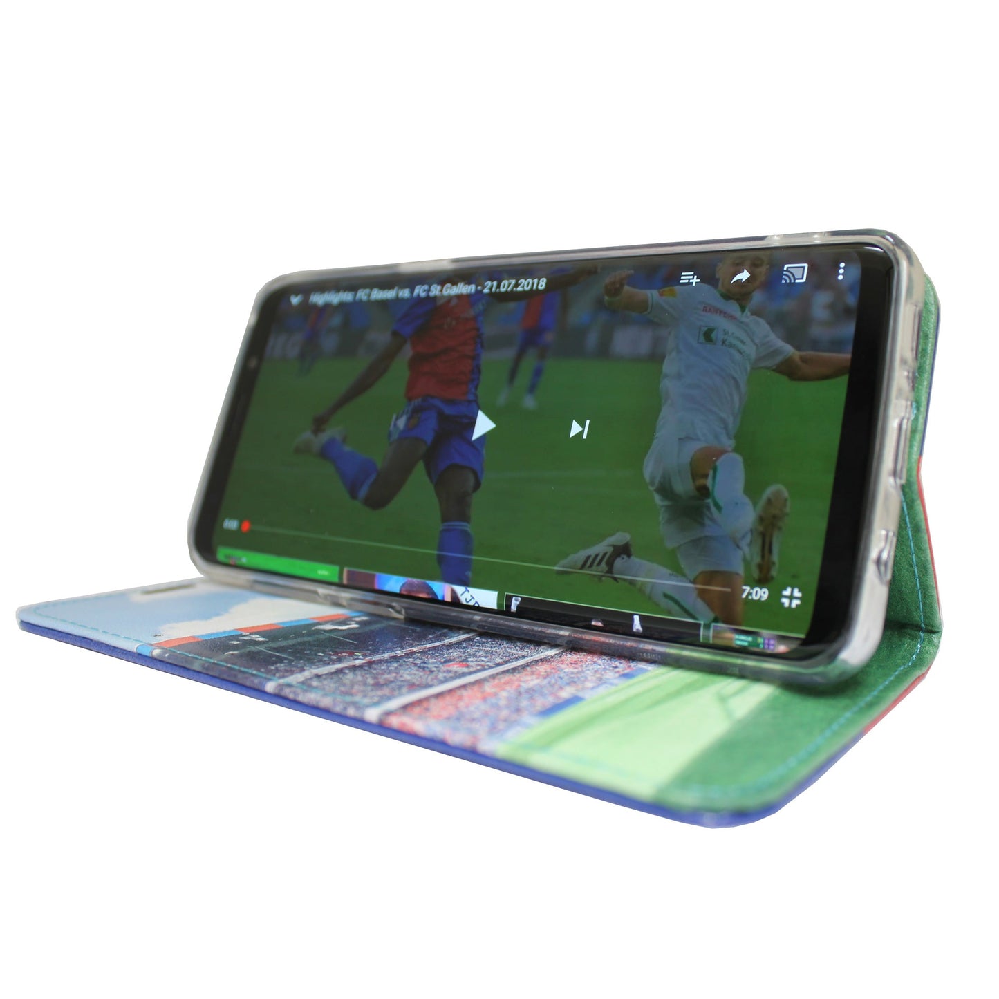 Coque panoramique FCB rouge/bleue pour Samsung Galaxy S8