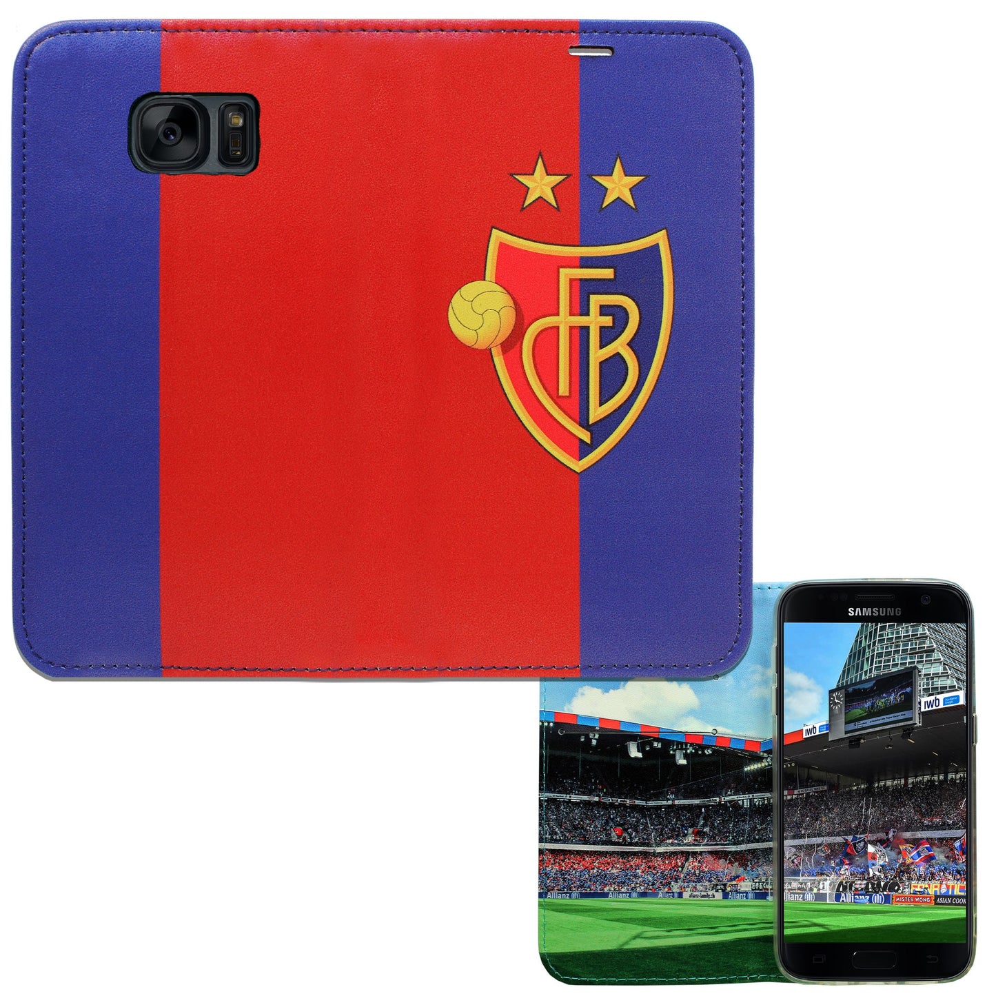 Coque panoramique FCB rouge/bleu pour Samsung Galaxy S7