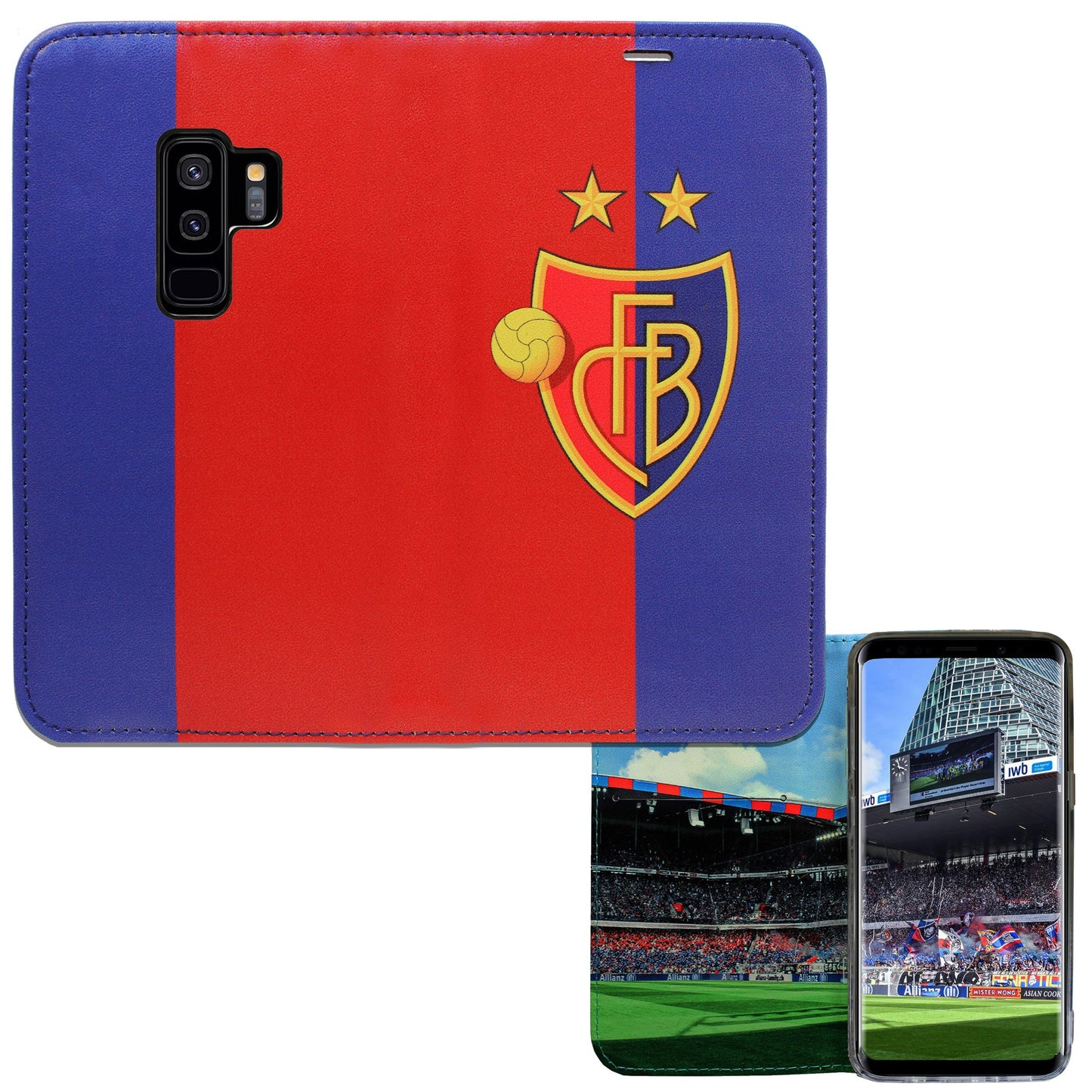 FCB rot / blau Panorama Case für das Samsung Galaxy S9 Plus