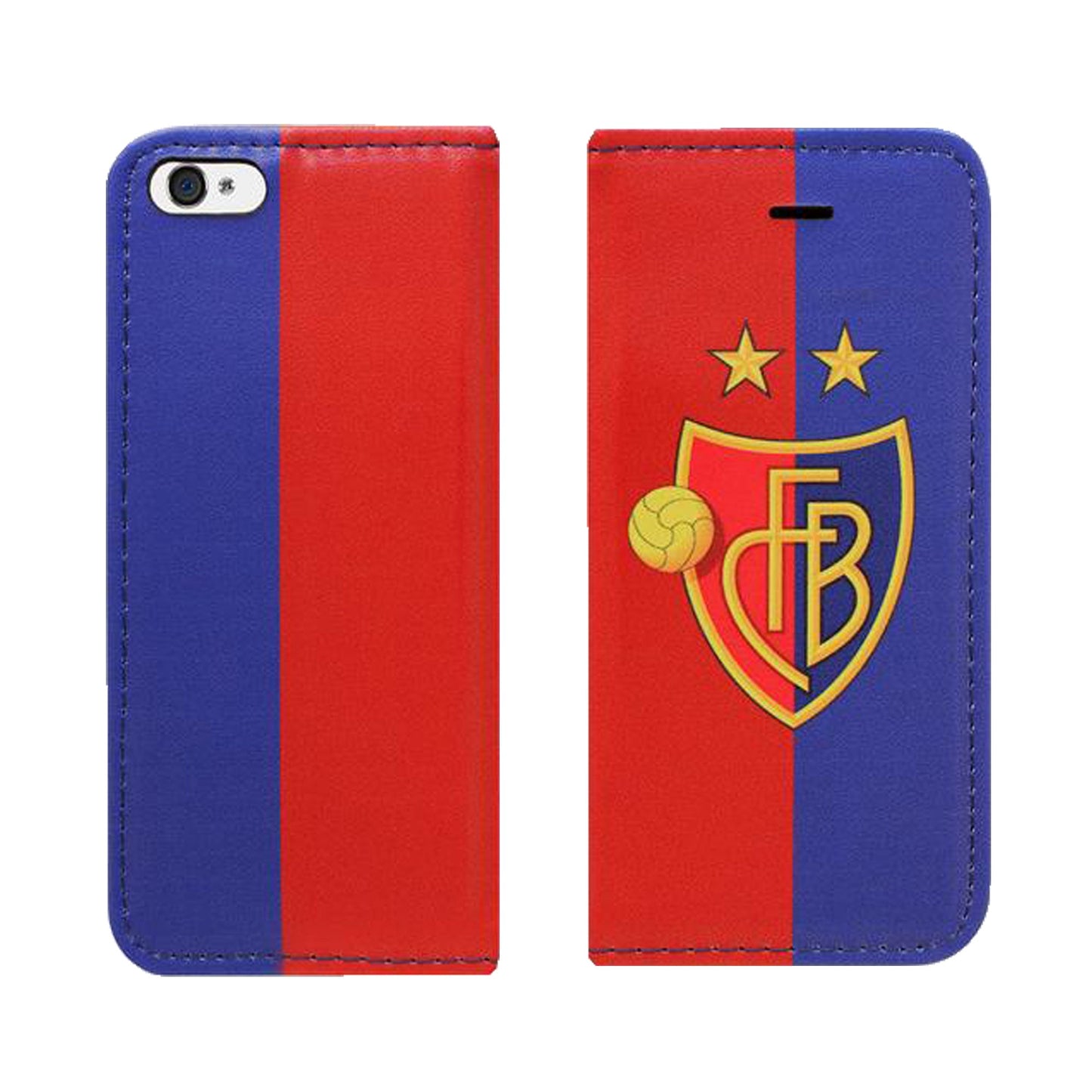 FCB Coque Panorama Rouge / Bleu pour iPhone 5/5S/SE 1 