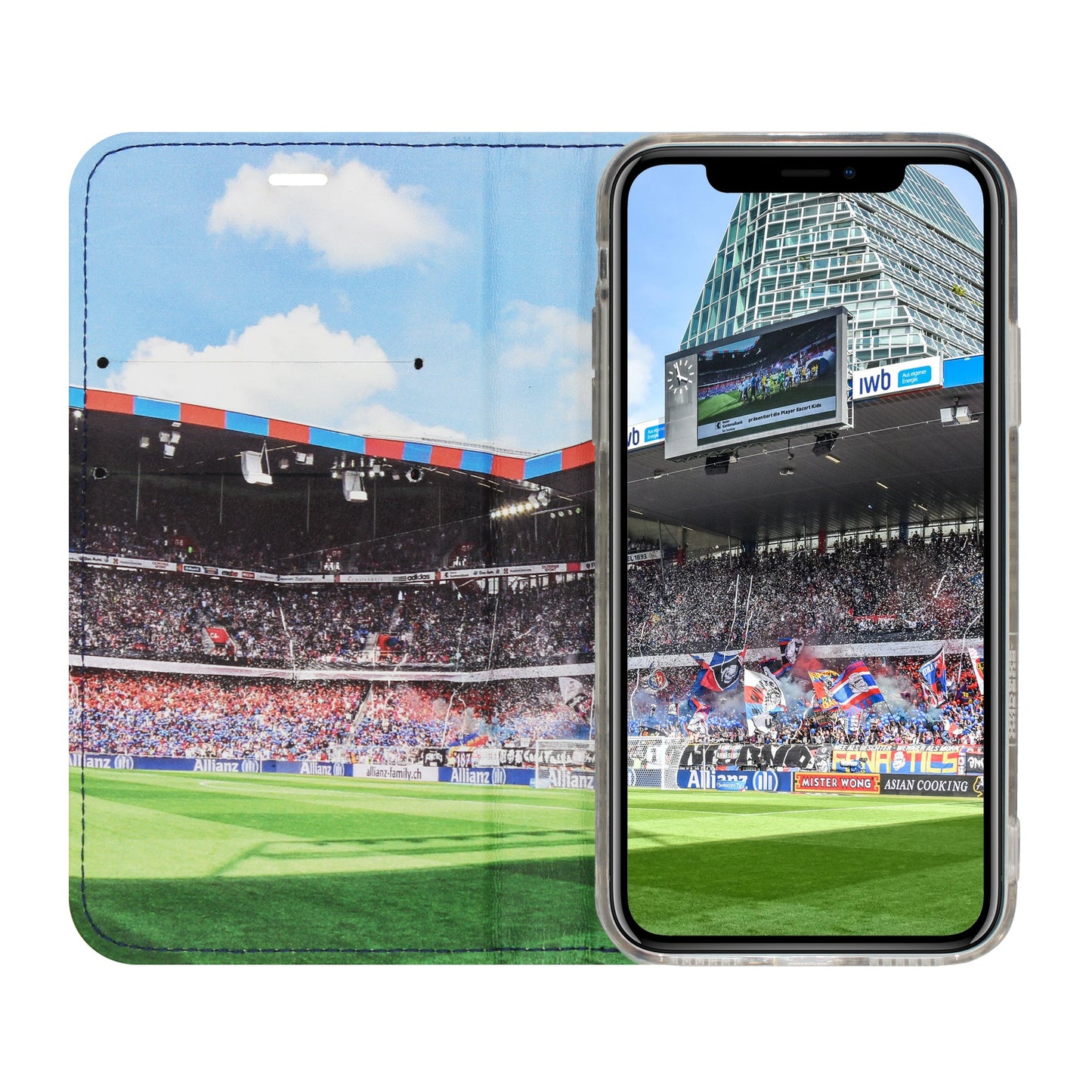 Coque FCB Panorama Rouge / Bleu pour iPhone XS Max