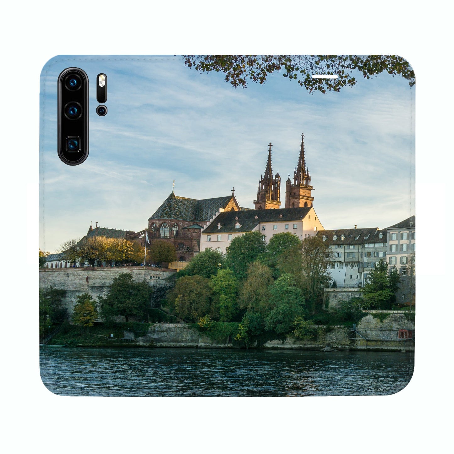 Coque Huawei P30 Pro Basel City Rhine Panorama