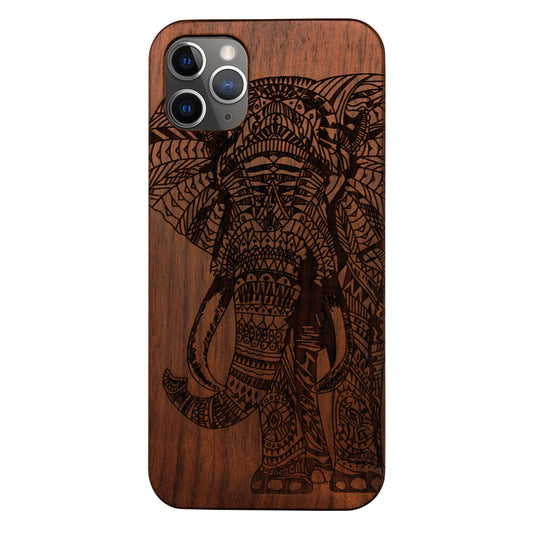 Elephant Eden case made of walnut wood for iPhone 11 Pro