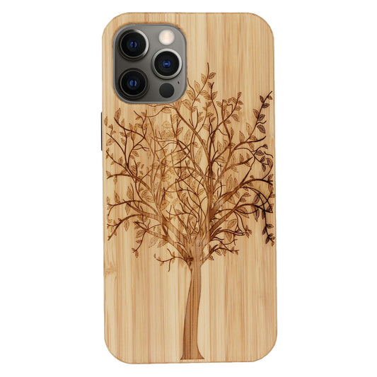 Coque en bambou Tree of Life Eden pour iPhone 12/12 Pro